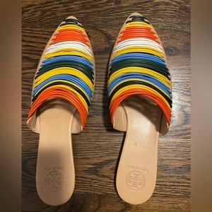 Tory Burch Nude + Color Closed Toe Strappy Slide Sandals